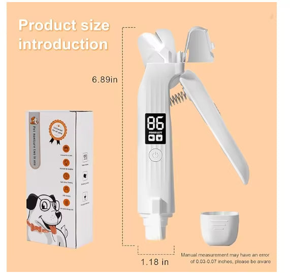 🐾 PetCare™ 2-in-1 Electric Nail Clipper & LED Grinder