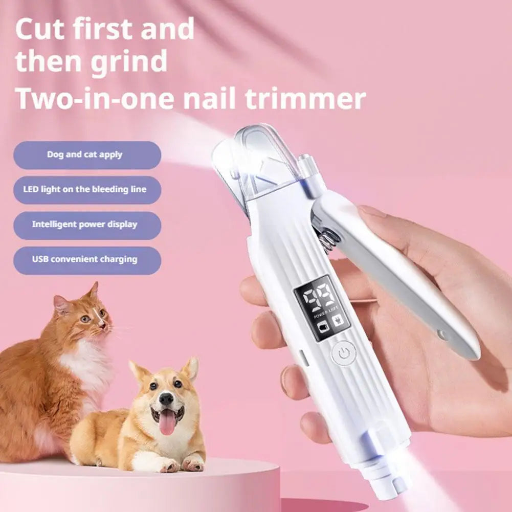 🐾 PetCare™ 2-in-1 Electric Nail Clipper & LED Grinder