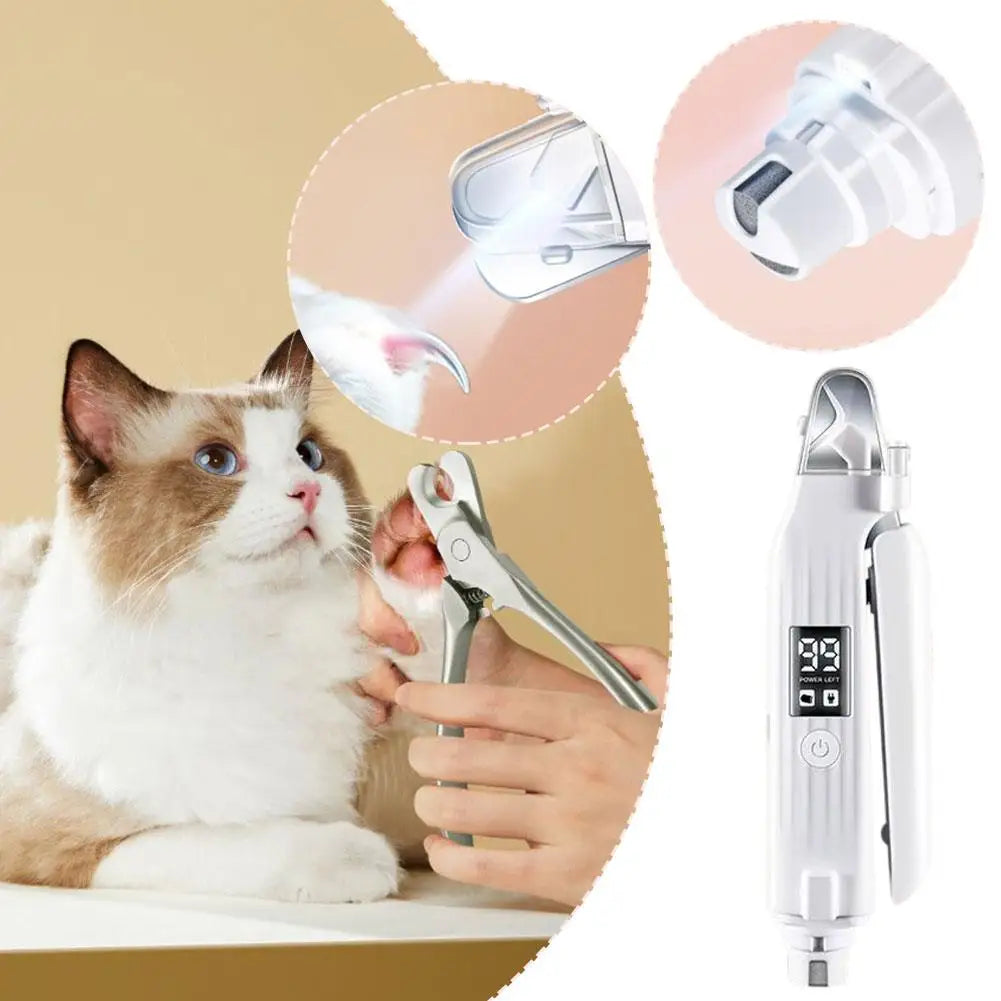 🐾 PetCare™ 2-in-1 Electric Nail Clipper & LED Grinder